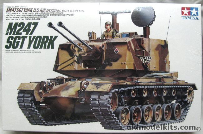 Tamiya 1/35 M247 Sgt. York US Air Defense Gun System, 35126 plastic model kit